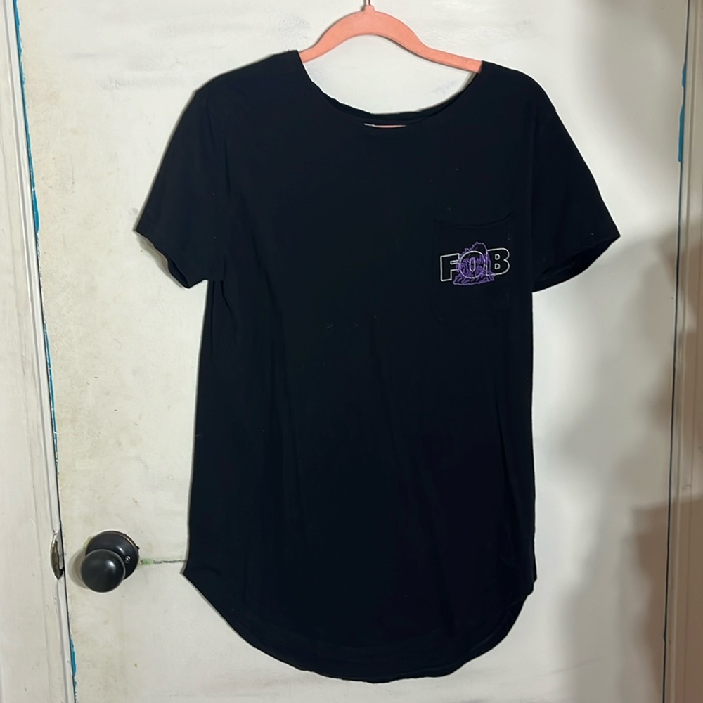 Fall out boy tee with pocket. Oversized small
